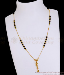 Light Weight Black Beaded Short Mangalsutra Chain Ball Pendant Design SMDR2831