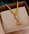 Buy 1 Gram Gold Beaded Ad Stone Pendant Necklace Online SMDR2836