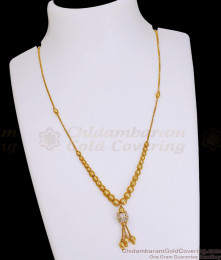 Buy 1 Gram Gold Beaded Ad Stone Pendant Necklace Online SMDR2836