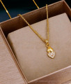 Sleeky Heart Shaped Ad Stone Gold Pendant Chain Online SMDR2845 Sleeky Heart Shaped Ad Stone Gold Pendant Chain Online SMDR2845