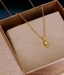 Buy Green Stone Skull Bone Gold Pendant Chain Design Online SMDR2849