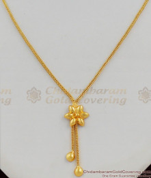 Plain Gold Tone Simple Light Weight Chain With Pendant New Arrival Online SMDR285 Plain Gold Tone Simple Light Weight Chain With Pendant New Arrival Online SMDR285