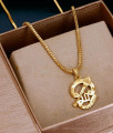 Plain Micro Gold Plated Om Vel Short Pendant Chain Online SMDR2854 Plain Micro Gold Plated Om Vel Short Pendant Chain Online SMDR2854