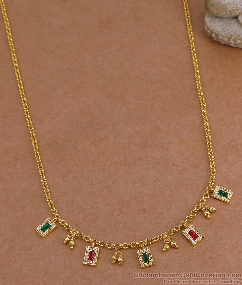Light Weight Gold Imitation Necklace Ruby Green Gemstone Pendant SMDR2860 Light Weight Gold Imitation Necklace Ruby Green Gemstone Pendant SMDR2860