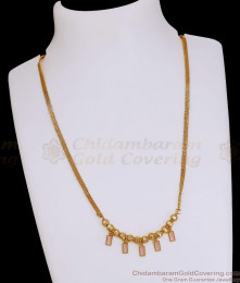 Beautiful Pink Stone Hanging Pendant Gold Short Chain Design SMDR2861 Beautiful Pink Stone Hanging Pendant Gold Short Chain Design SMDR2861