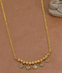 1 Gram Gold Pendant Chain Hanging Green Gemstone Designs SMDR2863
