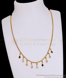 Glittering Multi Color Teardrop Gold Plated Necklace Shop Online SMDR2864 Glittering Multi Color Teardrop Gold Plated Necklace Shop Online SMDR2864