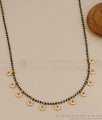 Beautiful Ad Stone Flower Charms Mangalsutra Black Beaded Chain SMDR2867