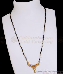 Premium Quality Karimani Chain Gold Imitation Nallapusalu With Diamond Pendant SMDR2874