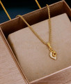 Daily Wear Micro Gold Plated Ad Stone Pendant Chain For College Girls SMDR2875 Daily Wear Micro Gold Plated Ad Stone Pendant Chain For College Girls SMDR2875