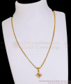 High Quality 1 Gram Gold Ad Stone Pendant Necklace At Affordable Price SMDR2876