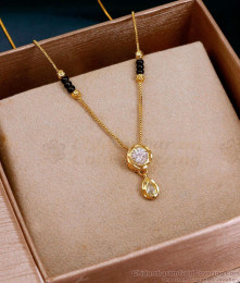 Modern Short Gold Mangalsutra Design for Women SMDR2882
