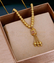 Traditional Short Gold Bead Mangalsutra Design SMDR2885