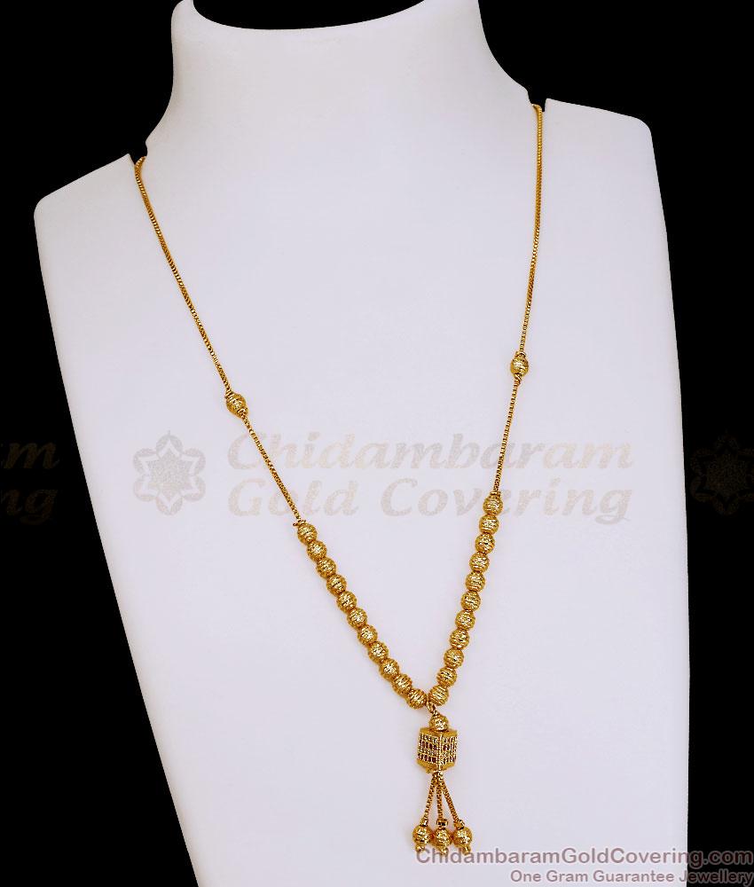Traditional Short Gold Bead Mangalsutra Design SMDR2885 Traditional Short Gold Bead Mangalsutra Design SMDR2885