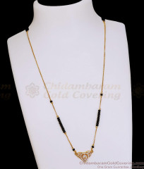 Stylish CZ Solitaire Short Mangalsutra Design Online SMDR2887