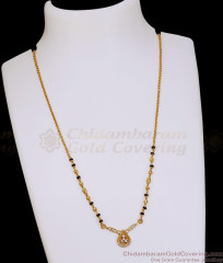 Buy Gold Beaded Karimani Sara With Stone Pendant Online SMDR2889