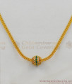 Gold Inspired Multi Stone Ball Pattern Light Weight Pendant Short Chain New Collection SMDR289