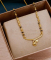 White Ad Stone Heart Design Modern Gold Mangalsutra Chain SMDR2894 White Ad Stone Heart Design Modern Gold Mangalsutra Chain SMDR2894