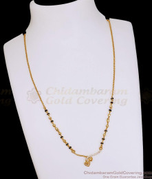 White Ad Stone Heart Design Modern Gold Mangalsutra Chain SMDR2894 White Ad Stone Heart Design Modern Gold Mangalsutra Chain SMDR2894