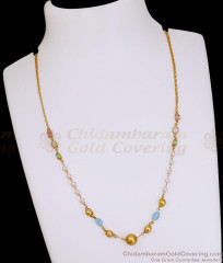 Trendy Multi Color Crystal Beads Gold Imitation Necklace Party Wear SMDR2896 Trendy Multi Color Crystal Beads Gold Imitation Necklace Party Wear SMDR2896