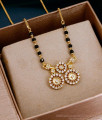 Traditional Gold Plated Dual Floral Cz Stone Mangalsutra Chain SMDR2900 Traditional Gold Plated Dual Floral Cz Stone Mangalsutra Chain SMDR2900