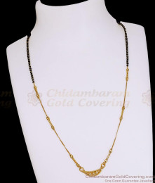 Traditional Gold Plated Crescent Pendant Mangalsutra With CZ Stones SMDR2901