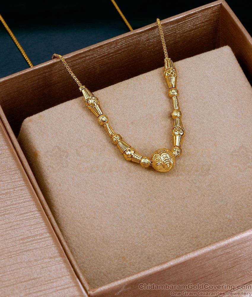 Daily Wear Micro Gold Plated Ball Beads Chain SMDR2902