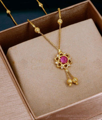 Buy Gold Plated Ruby Stone Floral Pendant Mangalsutra SMDR2904 Buy Gold Plated Ruby Stone Floral Pendant Mangalsutra SMDR2904