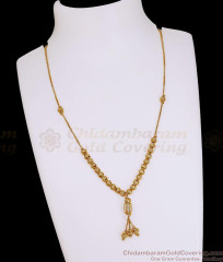 1 Gram Gold CZ Barrel Pendant Textured Mani Mala SMDR2907