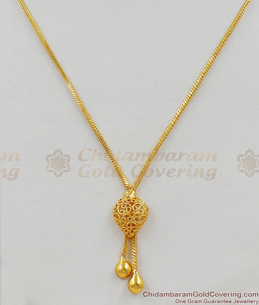 Light Weight Heart Design Dollar Gift For Loved Person Gold Pendant Chain SMDR291