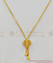 Beautiful Heart Valentines Gift Gold Plated Light Weight Small Pendant Chains SMDR292 Beautiful Heart Valentines Gift Gold Plated Light Weight Small Pendant Chains SMDR292