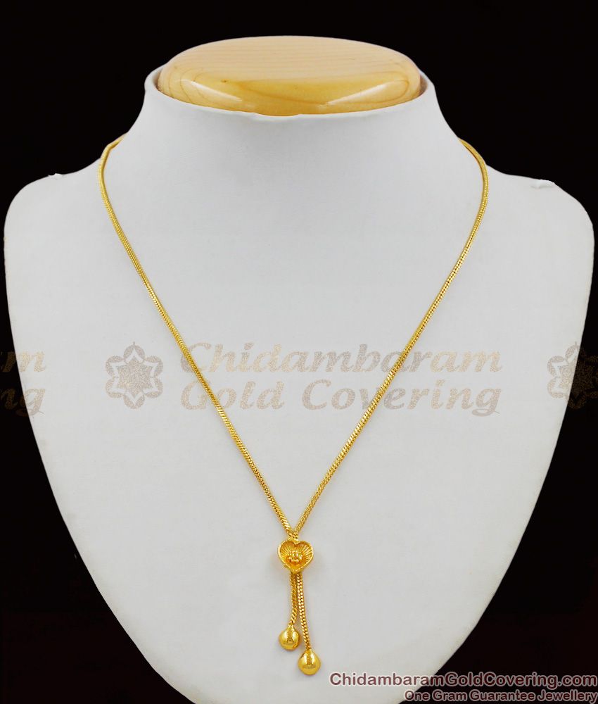 Cute Little Heart Model Gold Tone Small Pendant Chain Jewelry Collection SMDR293