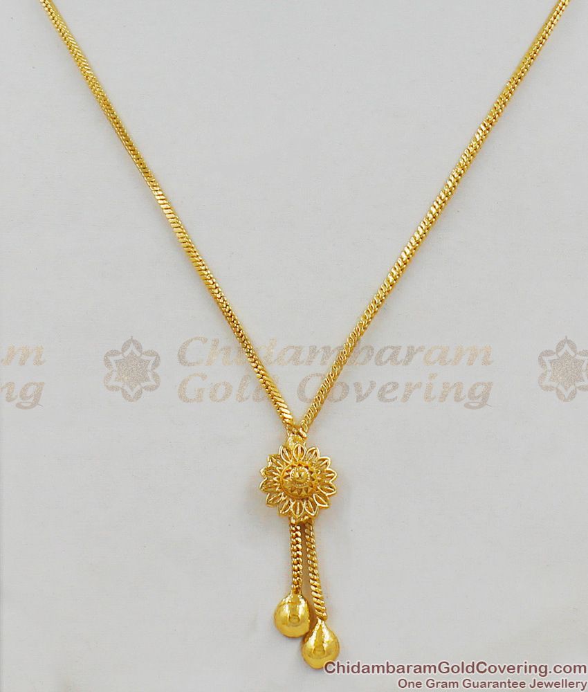 Stylish Flower Pattern Gold Plated Thin Chain Pendant Dollar Model SMDR297 Stylish Flower Pattern Gold Plated Thin Chain Pendant Dollar Model SMDR297