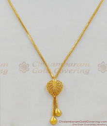 Valentines Gift Gold Tone Heart Design Pendant Short Chain For Girls SMDR300 Valentines Gift Gold Tone Heart Design Pendant Short Chain For Girls SMDR300