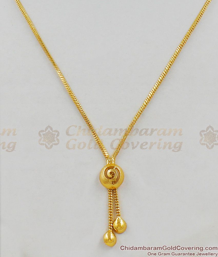 Trendy Snail Model Aspiring Gold Tone Small Pendant Chain Light Weight Jewelry SMDR302