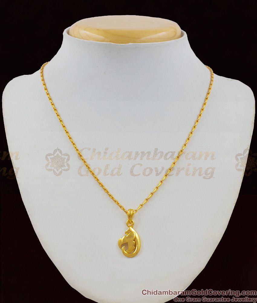 Golden Plain Leaf Design Short Chain Collection For Womens Buy Online SMDR401