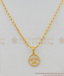 Golden Plain Star Design Short Chain Collection For Womens Buy Online SMDR409 Golden Plain Star Design Short Chain Collection For Womens Buy Online SMDR409