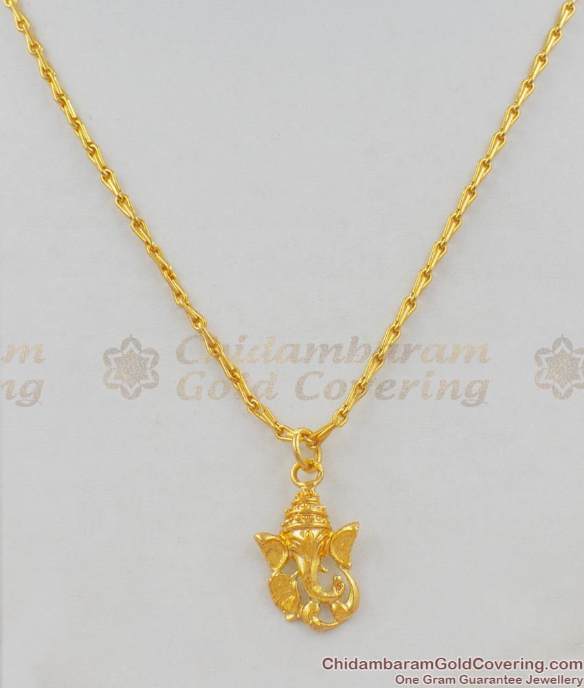 Ayangaran Vinayagar Pendant Short Chain Gold Plated Jewellery Collection SMDR412