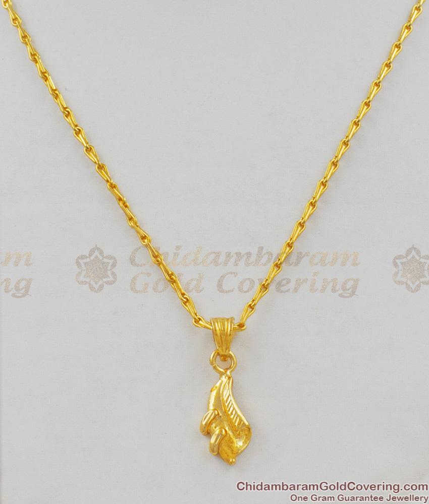 Fancy Small pendant One Gram Gold Daily Wear Short Chain Collections SMDR413