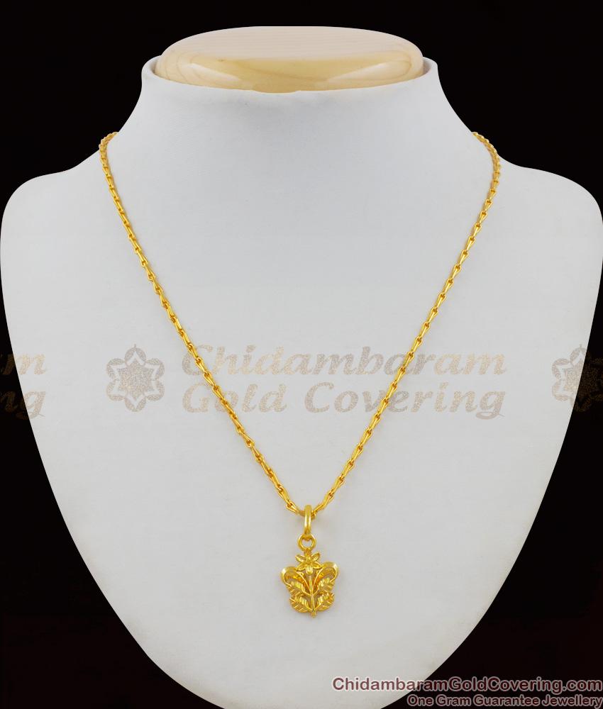 One Gram Gold Daily Wear Flower Pendants for College and Office Wear SMDR414