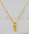 Cute Golden Teddy With Golf Club Trendy Short Pendant Chain SMDR416