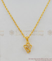 Mysterious Mesmerizing Triangle White Stone Pendants Short Chains for Regular Use SMDR419