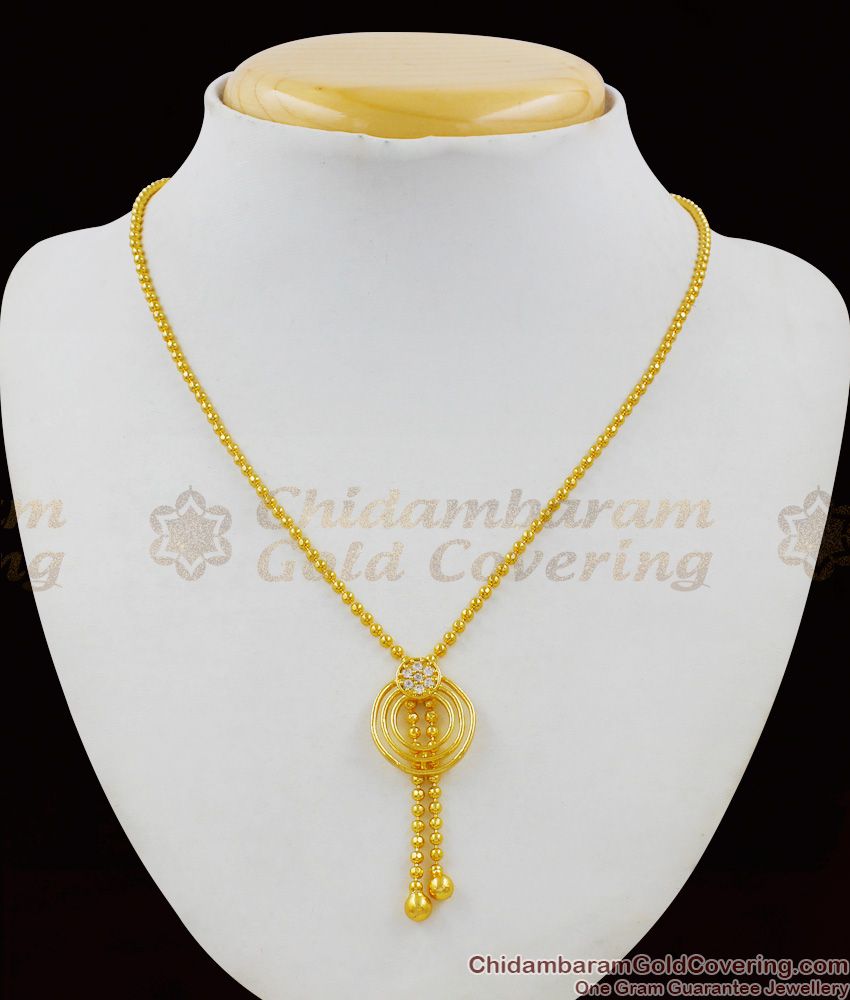 Light Weight Circle Design Dollar Gift For Loved Person Gold Pendant Chain SMDR420 Light Weight Circle Design Dollar Gift For Loved Person Gold Pendant Chain SMDR420