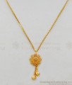 Simple Gold Plated Wheel Pattern Small Pendant Chain For Teen Girls SMDR422