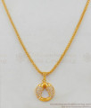 White Stones Love Fish Attractive Model Gold Plated Short Chain For Girls College Use SMDR423