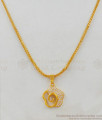 Beautiful Flower Model With White Stones Gold Tone Short Chain For Ladies SMDR426