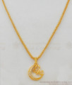 Sparkling Dream Heart Gold Finish Short Pendant Chain With Stones For Your Valentine SMDR427