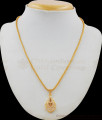 Latest Designer Creative Model Gold Plated Short Pendant Chain With White Stones SMDR429