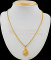 Real Gold Leaf Model Small Pendant Chain Jewelry Daily Use Collection SMDR436