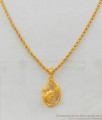 Real Gold Leaf Model Small Pendant Chain Jewelry Daily Use Collection SMDR436
